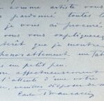 Le peintre italien Carlo Brancaccio propose sa toile "Le Renvoi" à Georges de Dramard