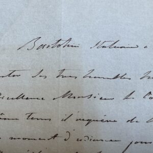 Le sculpteur italien Lorenzo Bartolini soumet une esquisse au comte de Broglie