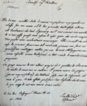 Lettre peu commune du poète italien Filippo Pistrucci