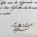 Lettre peu commune du poète italien Filippo Pistrucci