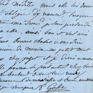 Le peintre Nicolas Gosse cherche un emploi pour sa soeur, qui se livre à la mise en couleur des gravures