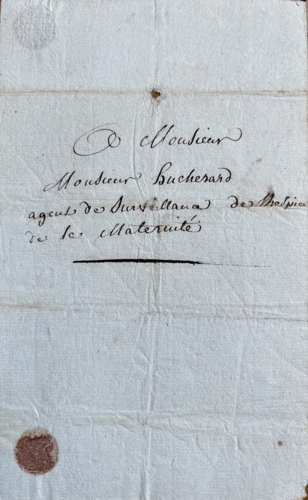La sage-femme Marie-Louise Lachapelle adresse une femme enceinte à Baudelocque