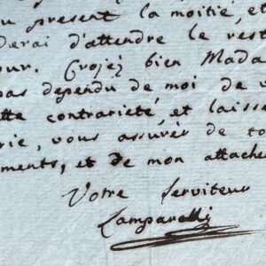 Le compositeur Antoine Lamparelli se fait l'intermédiaire pour le paiement d'un piano