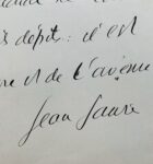 Très important manuscrit de Jean Jaurès sur le socialisme en réaction à son interdiction de venir à Berlin.