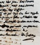 Lettre du botaniste Antoine-Laurent de Jussieu, reclus à Venteuil et presque aveugle