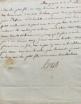 Belle lettre entièrement autographe de Louis XV, au sujet de la petite vérole du prince de Lamballe