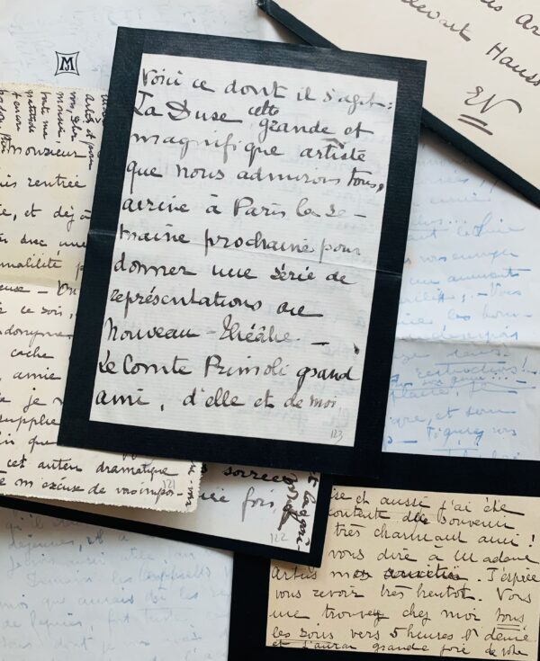 Belle correspondance de la salonnière Jeanne Mühlfeld
