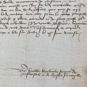 Rarissime lettre entièrement autographe de Thiebault IX de Neufchâtel