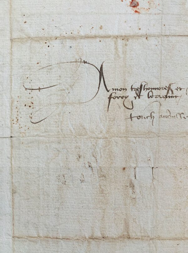 Rarissime lettre entièrement autographe de Thiebault IX de Neufchâtel