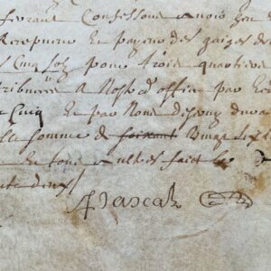 Quittance de 1662 signée par Blaise Pascal, seigneur de Montel