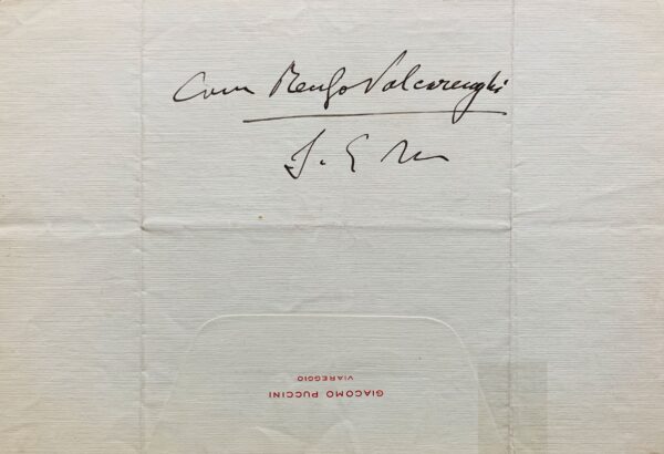 Puccini enthousiasmé du travail d'Adami pour Turandot