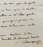 Trois lettres de l'architecte Alexandre-Théodore Brongniart sur l'aménagement de l'Hôtel Nansouty