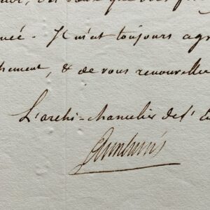 Les voeux de Cambacérès pour 1806