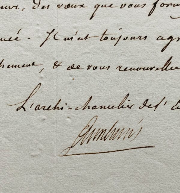 Les voeux de Cambacérès pour 1806