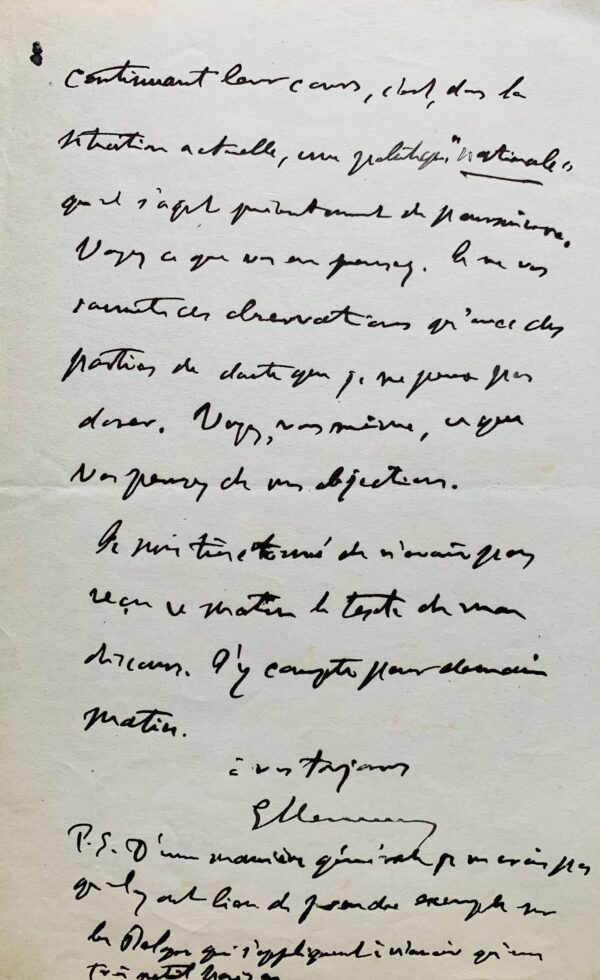 Clemenceau aide André Tardieu au choix du titre de son journal