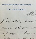 Lettre de 1939 du colonel Charles de Gaulle à Jean Auburtin