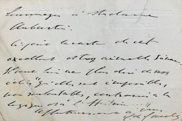 Lettre de 1939 du colonel Charles de Gaulle à Jean Auburtin