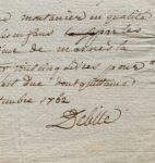 Quittance signée par Jacques Delille pour une pension qui lui est due