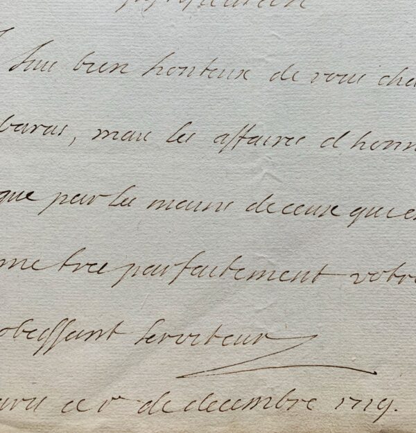 Deux longues lettres du duc du Maine au sujet de son conflit avec la duchesse de Saint-Aignan sur la possession de certaines terres