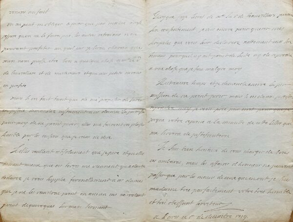Deux longues lettres du duc du Maine au sujet de son conflit avec la duchesse de Saint-Aignan sur la possession de certaines terres