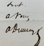 Enthousiaste billet d'Alexandre Dumas fils, avec belle signature