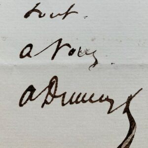 Enthousiaste billet d'Alexandre Dumas fils, avec belle signature