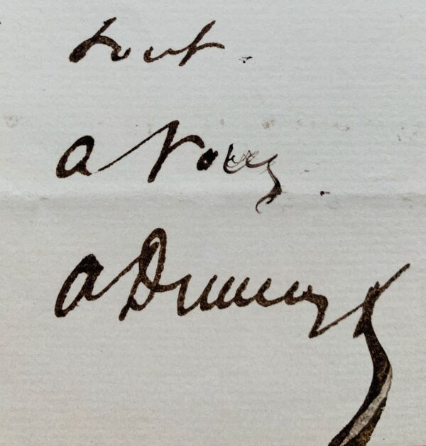Enthousiaste billet d'Alexandre Dumas fils, avec belle signature