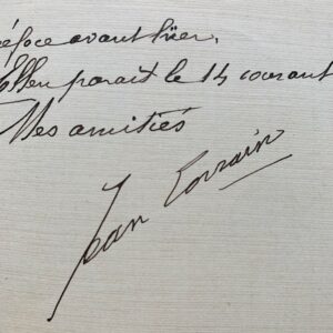 5 lettres de Jean Lorrain écrites quelques jours avant son décès