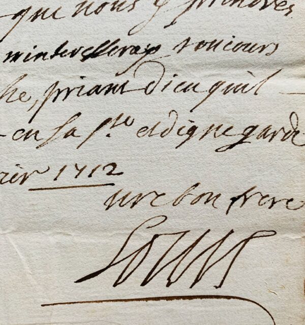 Louis XIV effondré après la mort de l'héritier du trône, le duc de Bourgogne
