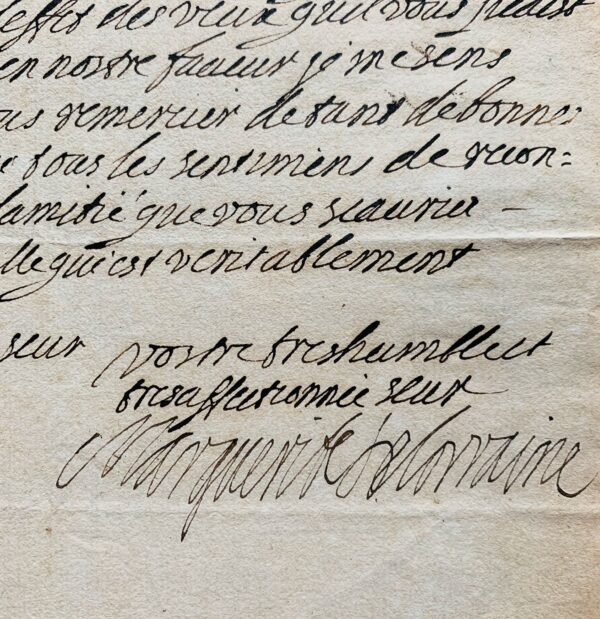 Marguerite de Lorraine annonce le décès de son fils Jean-Gaston d'Orléans