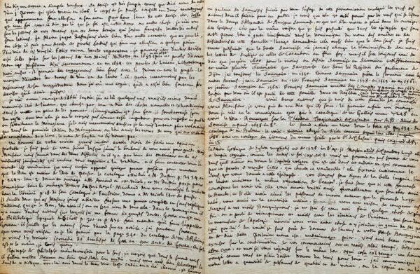 Très longue lettre érudite de Philibert Papillon, historien bourguignon, à son compatriote Bernard de La Monnoye