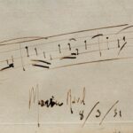 Les premières mesures du Boléro esquissées par Maurice Ravel