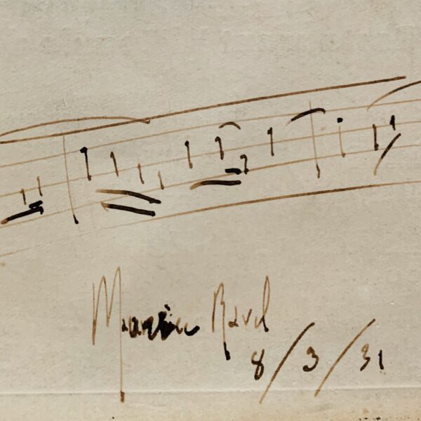 Les premières mesures du Boléro esquissées par Maurice Ravel