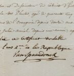 Certificat de résidence au Muséum du peintre Gérard Van Spaendonck