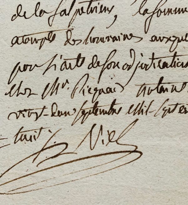 Ensemble de 10 documents de l'architecte Charles-François Viel sur les travaux à la Salpétrière