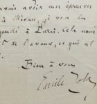 Belle lettre d'Émile Zola sur la publication de Pot-Bouille
