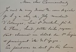 Correspondance entre Henry Vivarez et le Pdt de la Société des Collectionneurs d'ex-libris.