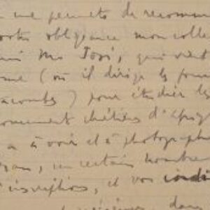 Correspondance de l'historien Eugène Albertini, sur ses activités à Alger .