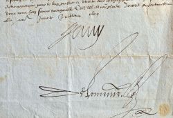 Rare lettre d'Henri IV sur la pêche du corail dans les royaumes de Tunis et d'Alger.