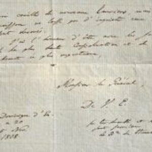 Longue lettre de recommandation d'Alexander von Humboldt.