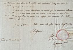 Belle lettre d'Esquirol sur la maladie mentale de la femme de Barbé-Marbois.