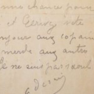 Étonnante lettre scabreuse et délirante d'André Derain.