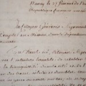 Le maire de Nancy met en garde contre les purges de la réaction thermidorienne.