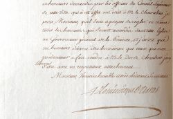 Lettre de l'évêque d'Arras sur le protocole pour les cérémonies publiques.