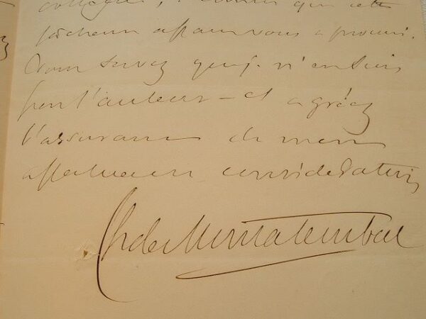 Le comte de Montalembert regrette son discours.