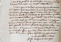 Belle correspondance de l'évêque de Limoges, Prosper de Tournefort.