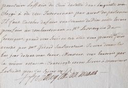 L'évêque du Mans, Mgr de Froulay, fait tenir une forte somme d'argent.