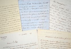 5 lettres d'archevêques de Tours du XIXe.