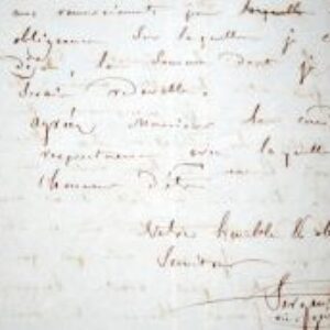 Mgr Sergent, vic. gen. de Corbigny et futur évêque de Quimper, met au net son manuscrit.