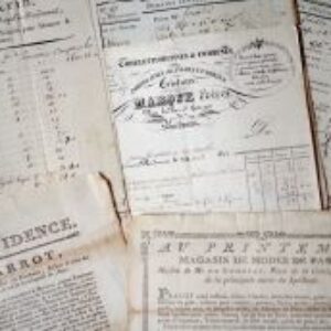 Bel ensemble de documents et manuscrits XVIIIe sur le commerce à Bordeaux.